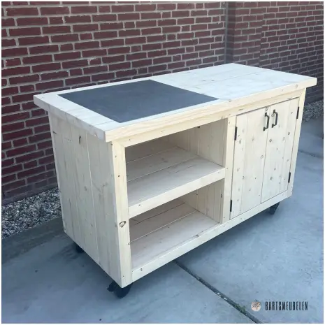 kamado tafel van steigerhout