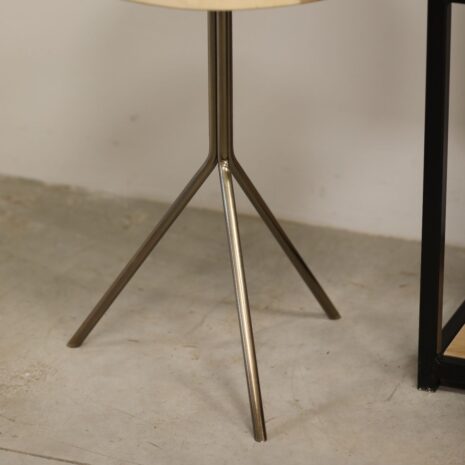 koperen pootjes bijzet tafeltje boomstam