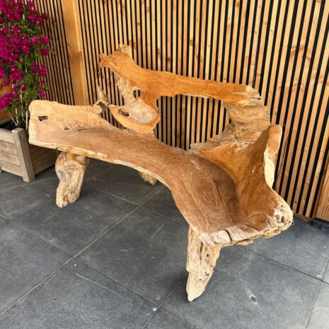 teak tuinbank boomstam 170cm