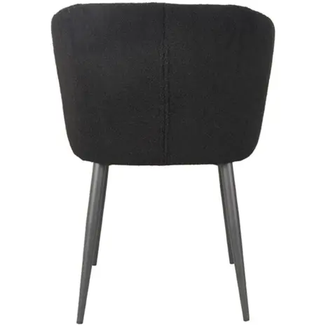 Label51 Eetkamerstoel Whirl Zwart Teddy Voorraadmodel achterkant