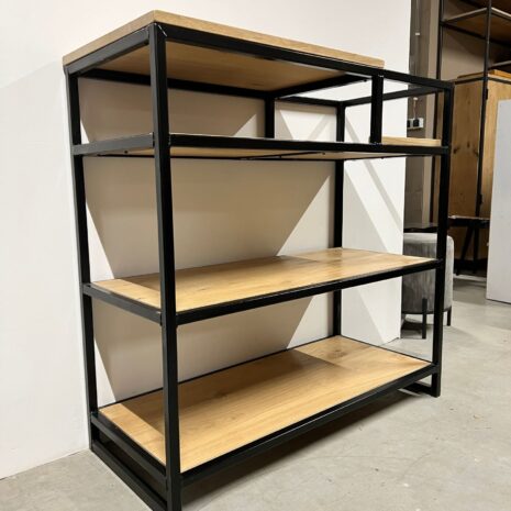 Platenspeler meubel industrieel eiken staal