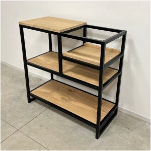 platenkast eiken en staal