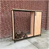 Douglas haardopslag voor buiten met stalen frame Douglas haardopslag voor buiten met stalen frame
