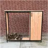 Douglas houtopslag met stalen frame Douglas houtopslag met stalen frame