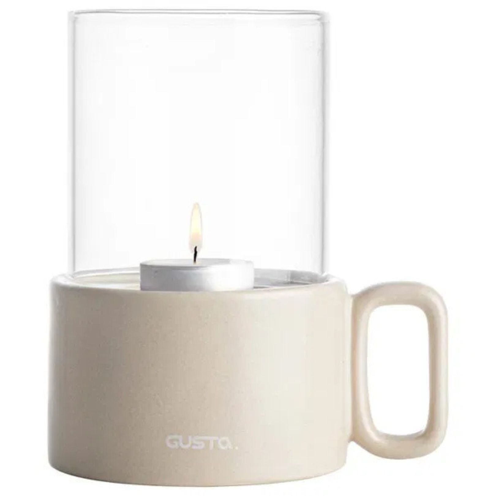 Gusta Theelichthouder glas met keramiek 04287880 Gusta Theelichthouder glas met keramiek 04287880