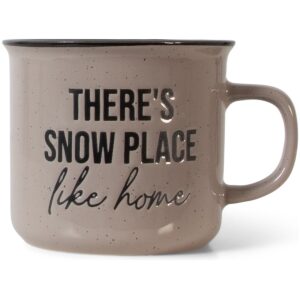JENS LIVING retro MOK taupe “ thers's snow place like home”