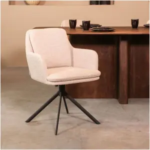 Label51 Eetkamerstoel Joy Naturel Boucleฬ Voorraadmodel