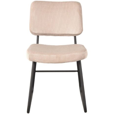 Label51 Eetkamerstoel Noah Naturel Ribcord voorkant