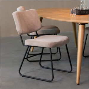 Label51 Eetkamerstoel Noah Naturel Ribcord – Voorraadmodel