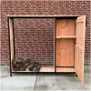 hout opslag met stalen frame voor buiten hout opslag met stalen frame voor buiten