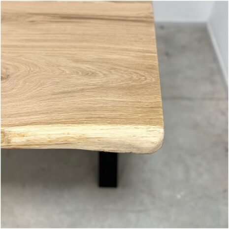 Boomstamtafel met X poot 300x100 cm details blad