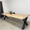 Boomstamtafel met X poot 300x100 cm voorraadmodel