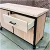 Douglas tuinkast met stalen frame en lade Douglas tuinkast met stalen frame en lade