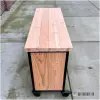Douglas tuinkast met stalen frame zijkant Douglas tuinkast met stalen frame zijkant