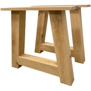 Eiken A-poot onderstel voor boomstamtafel