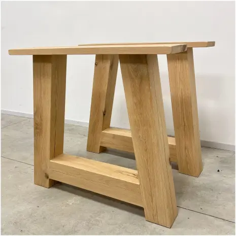 Eiken A-poot onderstel voor houten eettafel