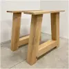 Eikenhouten A poot onderstel voor boomstam eettafel Eikenhouten A-poot onderstel voor boomstam eettafel