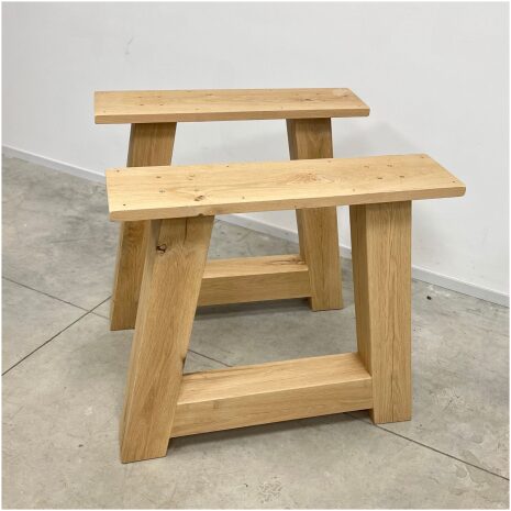 Houten A-poot onderstel van eikenhout