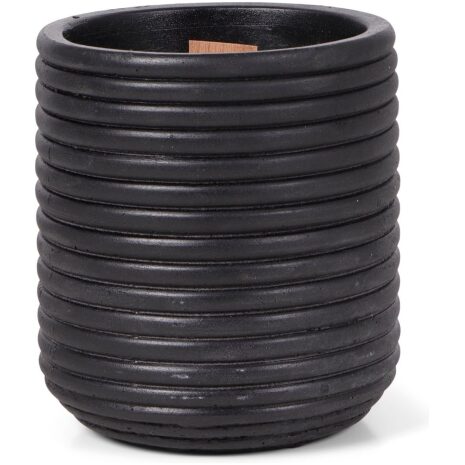 SENZA houten kaars groot ribbel met houten lont SENZA houten kaars groot ribbel met houten lont