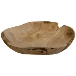 Teakhouten schaal 30 cm