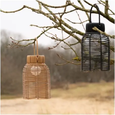 hanglamp op zon energie rotan