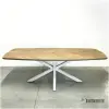 Eiken eettafel deens ovaal met hongaarse punt Beau