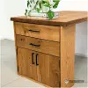Eikenhouten keukentafel Oslo met ladekast