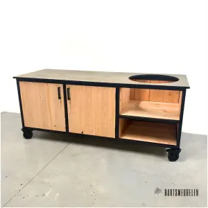 Stijlvolle Buitenkeuken met opbergkast en HPL blad Taupe