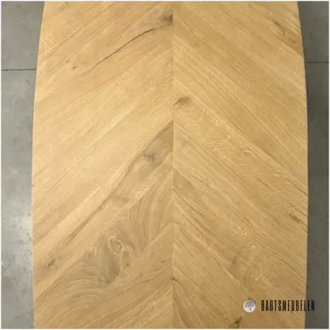 eettafel deens ovaal met hongaarse punt Beau blad details