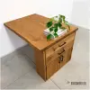 eettafel eikenhout Oslo met ladekast