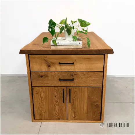keukentafel eikenhout Oslo met ladekast
