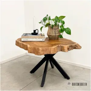 Boomstam tafeltje met Matrix poot (D)
