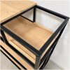 Platenspeler kast eiken en staal Groove industrieel Platenspeler kast eiken en staal Groove industrieel