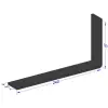 plankdrager muur zwart 25cm