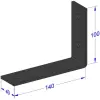 planksteun 15 cm zwart