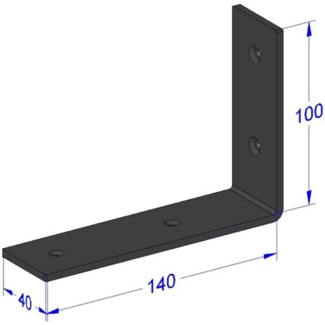 planksteun 15 cm zwart