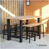 6 persoons lage bartafel set douglas met stalen frame