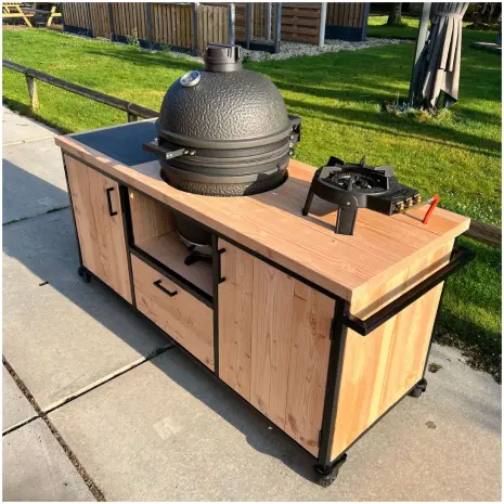 Buitenkeuken Industrieel Dez + Wok en Bastard Urban Large Kamado
