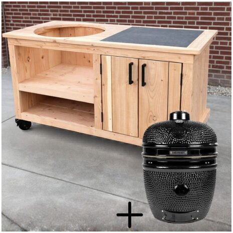 Buitenkeuken opbergkast tegel 150 Yakiniku Large Black Edition Buitenkeuken opbergkast tegel 150 + Yakiniku Large Black Edition