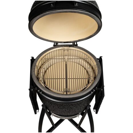 Detailfoto Grill Guru Prime Satin Black Large Kamado met rooster