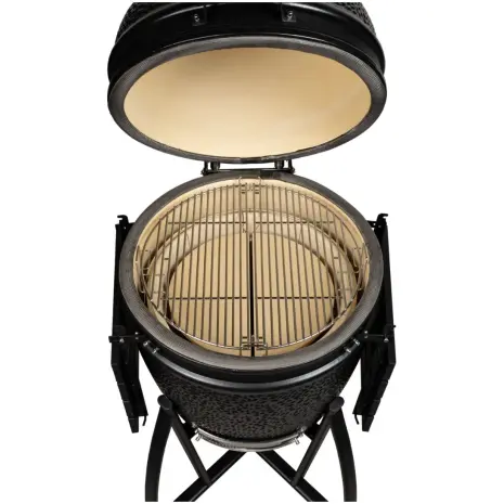 Detailfoto Grill Guru Prime Satin Black Large Kamado met rooster