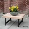 Douglas salontafel buiten met stalen frame