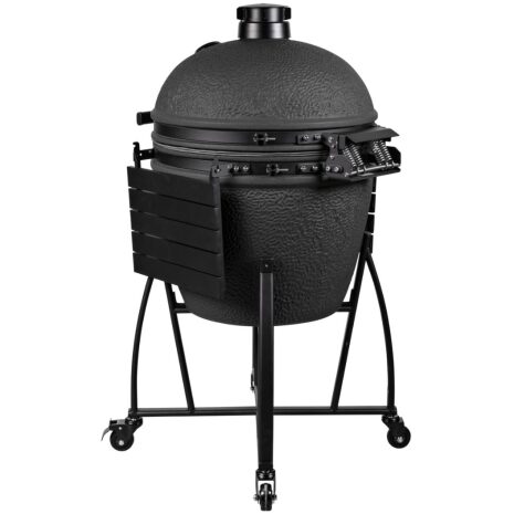 Grill Guru Mat Zwart XL op onderstel met zijtafels - achterkant