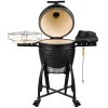 Grill Guru Prime Satin Black Large Kamado op onderstel met zijtafels en accessoires