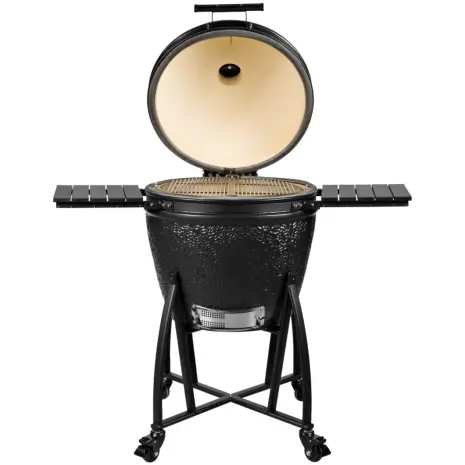 Grill Guru Satin Black XL op onderstel met zijtafels