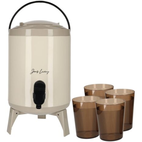 Jens Living Sapdispenser Set Taupe 4L Jens Living Sapdispenser Set Taupe 4L
