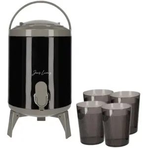 Jens Living Sapdispenser Set Zwart 4L