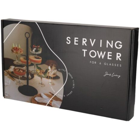 Jens Living Serveertoren Zwart perfect voor diner feestjes of cadeau onder de 20 euro