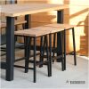 Lage Douglas barkruk tuin met stalen frame