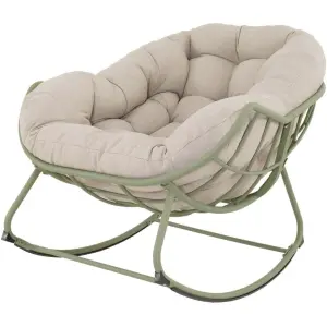 Lounge schommelstoel Cozy beige Lesli Living